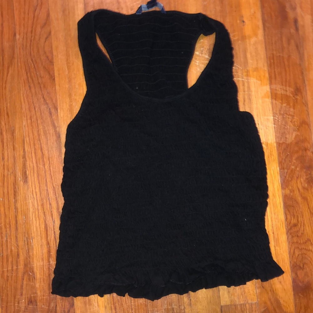 Black Ruffle Tank